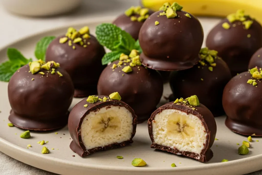 Frozen Banana Bites with Dark Chocolate