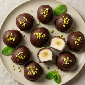 Frozen Banana Bites with Dark Chocolate