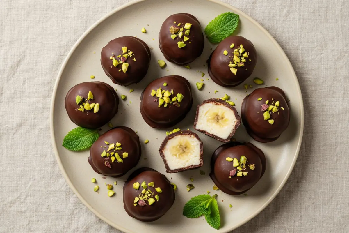 Frozen Banana Bites with Dark Chocolate
