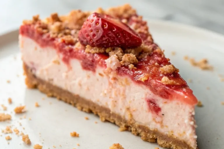 Creamy Strawberry Crunch Cheesecake
