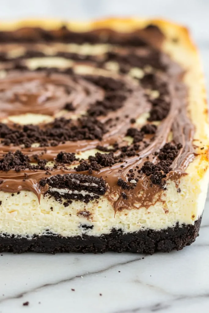 Oreo Nutella Cheesecake Bars