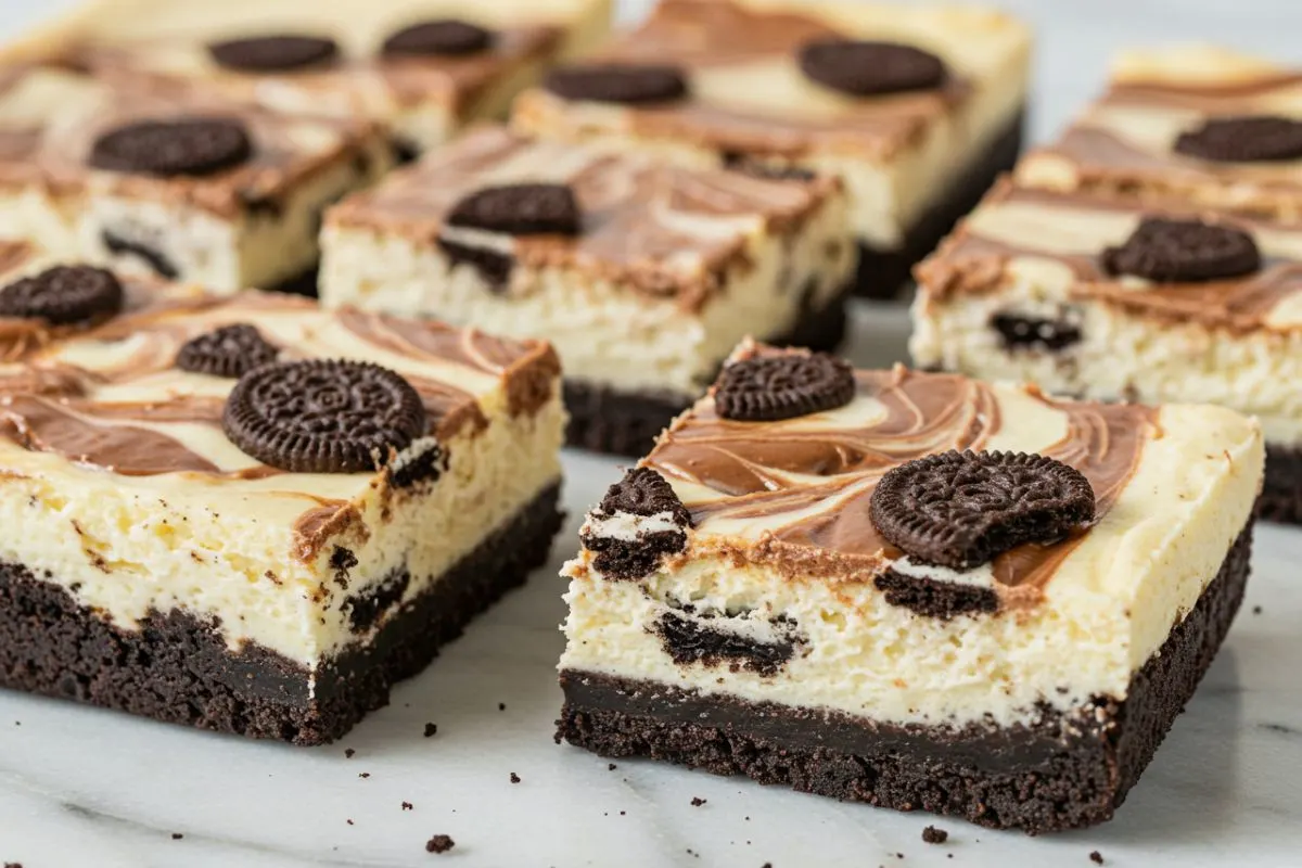 Oreo Nutella Cheesecake Bars