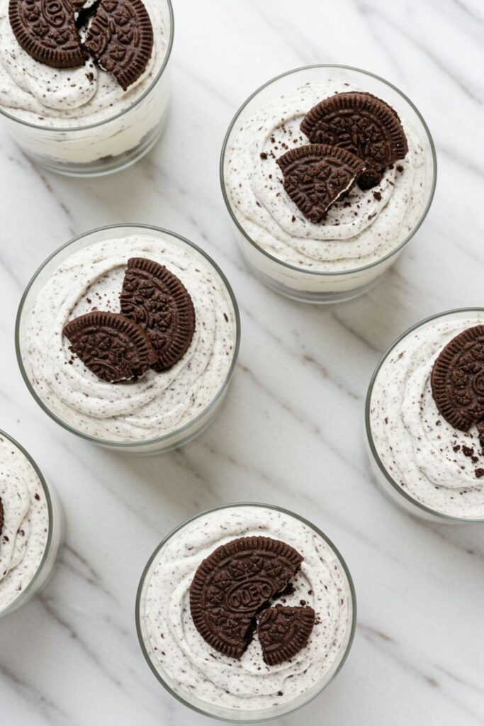 Cookies and Cream Mousse Cups