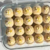 Lemon Coconut Protein Balls in Airtight container