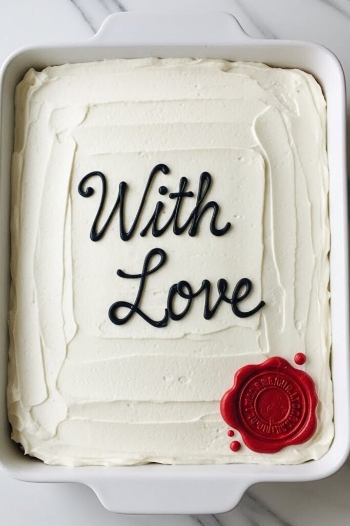 Love Letter Sheet Cake