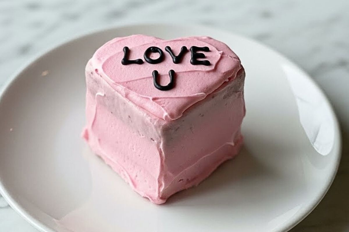 Valentine's Cake Ideas - Conversation Heart Mini Cakes