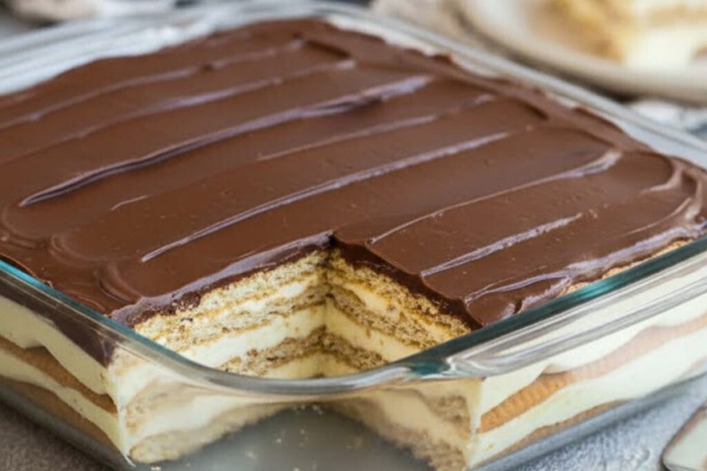 Classic No-Bake Chocolate Eclair Cake