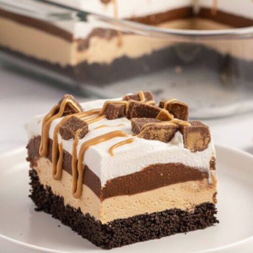 No-Bake Peanut Butter Chocolate Lush